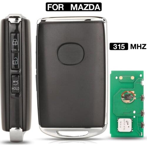 Kutery 3 Buttons Keyless-Go Entry Remote Smart Control Car Key 434MHz For Mazda Axela 2020 Replacement