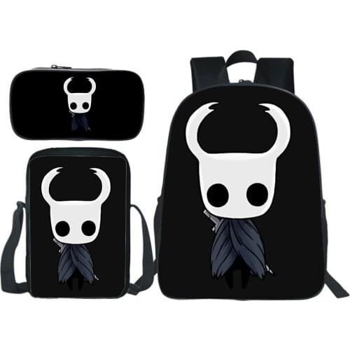 Hollow Knight Backpack Game High Quality Multifunction Knapsack Fashion Shoulder Bag Pencil Case Boy Girl Bags Teens School Bag