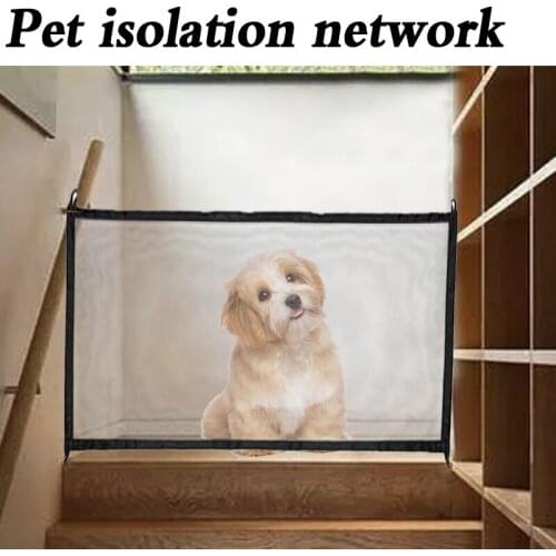 Mesh Magic-Gate Pet Cat Dog Fences Portable Folding Safe Guard Indoor And Outdoor Protection Safety Magic Gate For Dogs Cat Pet