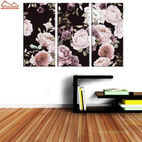 ShineHome-Wall Art Pictures Painting for Living Room Printing Prints on Canvas Framed Posters Prints Multi-picture Combination