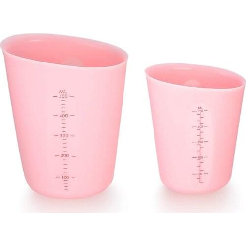 Silicone Measuring Cups Jugs, Mixing Cups with Scale Clear, Cup Measure for Epoxy Resin Casting Molds,Craft,Lab, Kitchen