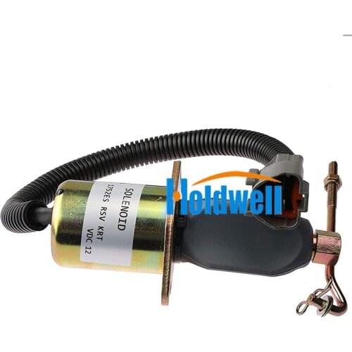 Holdwell Fuel Shutdown Solenoid 32A87-05900 1752ES for Bosch RSV Cummins Mitsubishi Generator 12Vdc