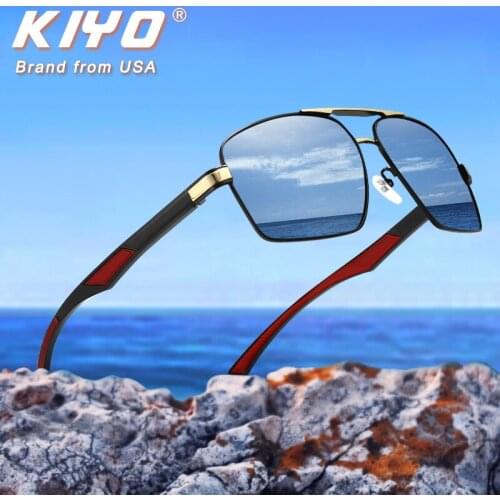 KIYO Brand 2020 New Men Square Polarized Sunglasses Aluminum and Magnesium Sun Glasses High Quality UV400 Driving Eyewear 2899