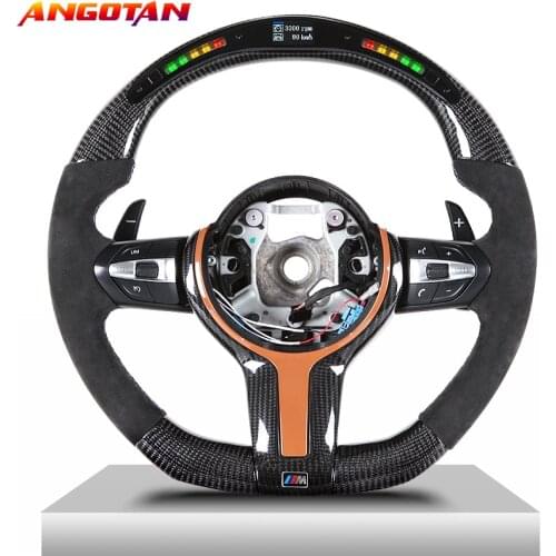 Sports Steering Wheel Fit For BMW M3M5 1- 4 Series X1 X2 X3 X4 X5 X6 Carbon Fiber LED Itlay Alcantara Car Steering Wheel