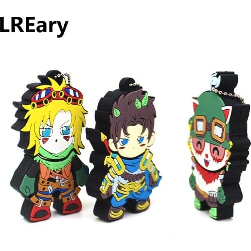 Cartoon League of Legends game character USB flash drive 4GB 8GB 16GB 32GB Pen Drive 64GB 128GB Pendrive LOL memoria Stick cle