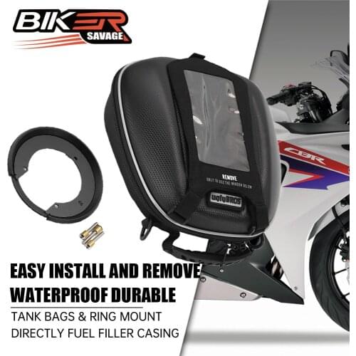 Motorcycle Waterproof Saddle Tank Bags & Ring Mount Directly Fuel Filler Casing for HONDA CB500X CB650R CB300R CRF1000L Storage