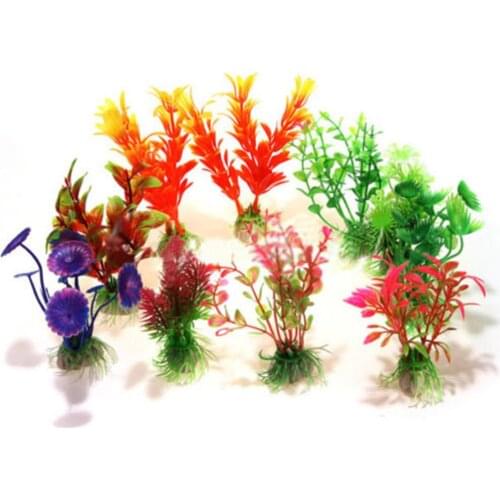 High Quality Plastic Mixed Artificial Aquarium Submarine Fish Tank Water Plant Ornament