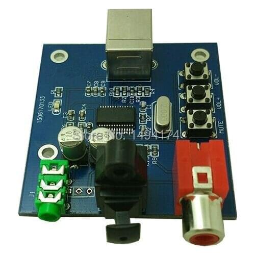 WQScosea Q8S-33 HIFI PCM2704 5 V USB DAC to S/PDIF Sound Card Decoder Board 3.5mm Analog Output F/PC