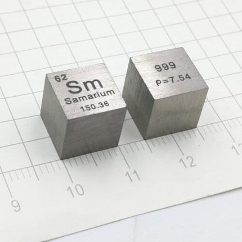 1 piece 10mmx10mm Periodic table of elements samarium metal cube tetrahedron Sm≥99.9% Weighs about 7.45g