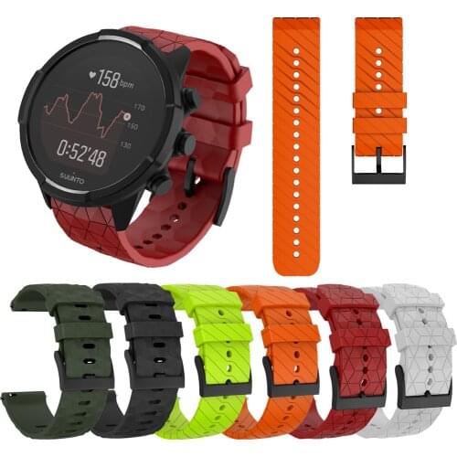 24mm For Suunto 7/9 Replacement Wristband Soft Silicone Sports Watch Strap Suunto 9 Baro/9 Spartan/9 GPS Watch Band Accessories