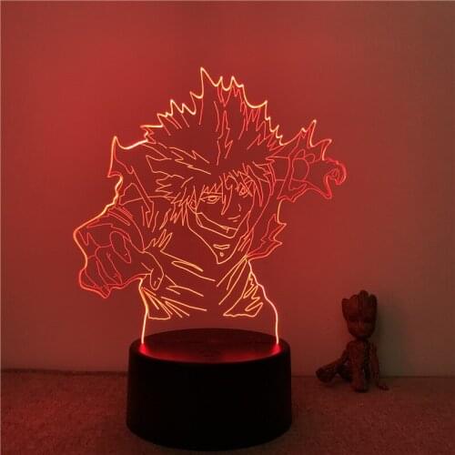 3D Nightlight Anime Hunter X Hunter Killua Thunder Flashing Action Figure 7 Colors Touch Optical Illusion Table Lamp Gift Decor