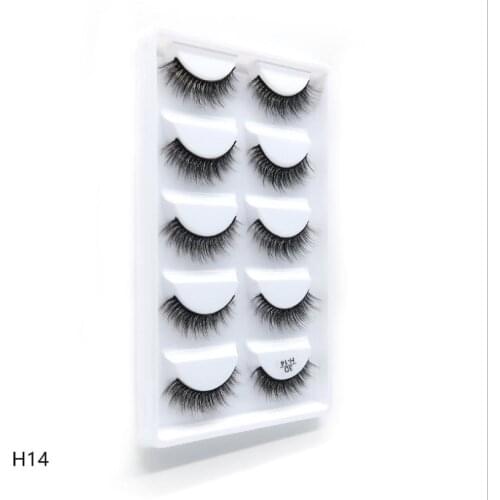 5 pairs natural false 3D Soft False Eyelashes Fluffy Wispy Thick Lashes Handmade Soft Eye Makeup Extension Tools