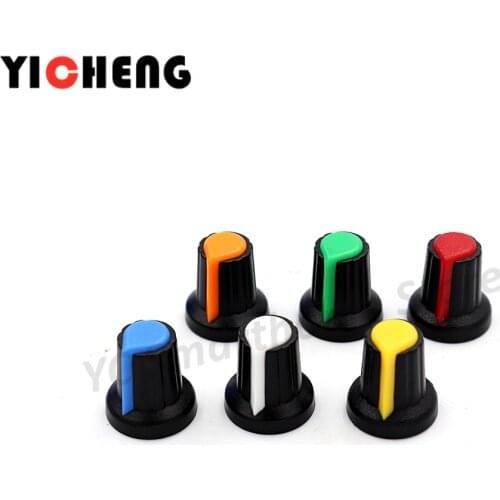 6Pcs Plastic Knob Plum Blossom Handle 15X17mm AG2 Potentiometer Amplifier Knob