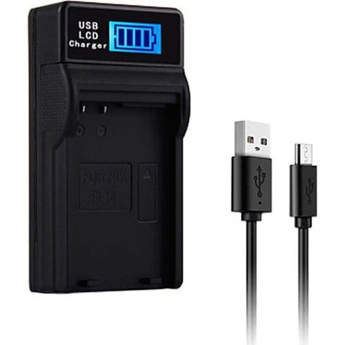 Camera Accessories LCD Screen Digital Camera Battery Charger ENEL14 USB Charger Suitable for Nikon EL15 EL3E Etc.Battery Display