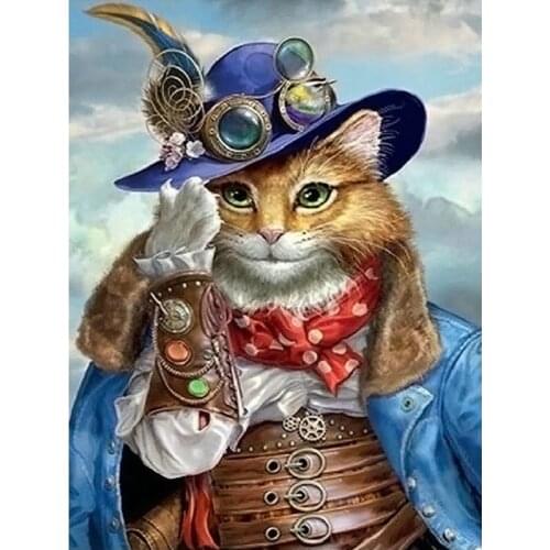 5d diy diamond painting full square round Diamond embroidery Cartoon cat diamond mosaic new arrivals hobby decoration