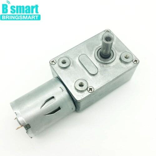 Bringsmart DC 12V Motor 10rpm JGY-370 Worm Gear Motor Group 12volt Engine Bracket Speed Control Wireless Controller Power Supply