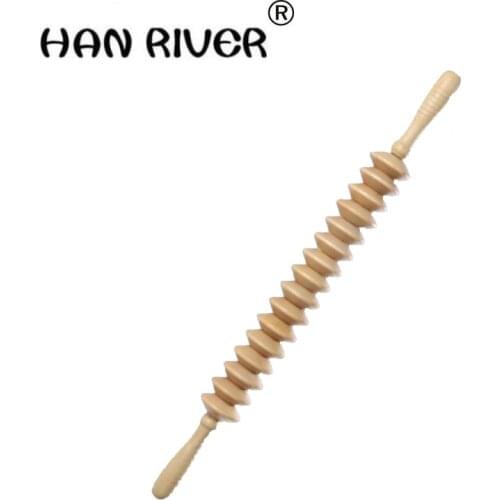 No paint color rounds of coarse meridian rods full-body massage stick rolling back massage lamented the waist neck leg wooden