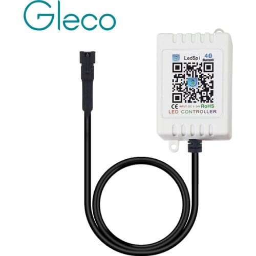 DC5V-24V Bluetooth 4.0 LED SPI Controller For WS2812 WS2811 6803 IC Pixel RGB LED Strip 5050 Support Android iOS APP