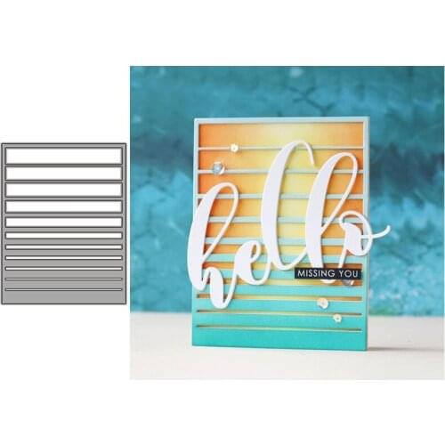 Horizontal Bar Frame Metal Cutting Dies for Scrapbooking Handmade Tools Mold Cut Stencil New DIY Card Make Mould Model Craft