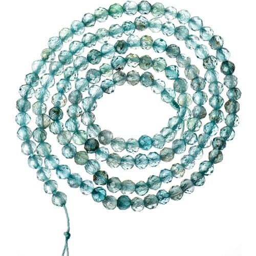 Natural Stone Faceted Small Beads Tourmaline Aquamarines Beads Loose Beads for Jewelry Making DIY Necklace Bracelet Accessories