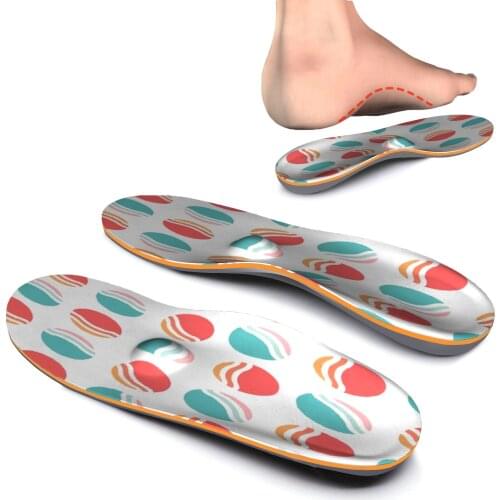 Red Flat Foot EVA-orthotic Insoles High Arch Support Womens Sandals Memory Foam Running Athletic Shoe Insoles Height 3CM
