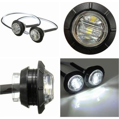 Hot 12V Trailer Led Side Marker Lights For Trucks Clearance Lights Amber Side Marker Round Truck Turn Signal Lamp