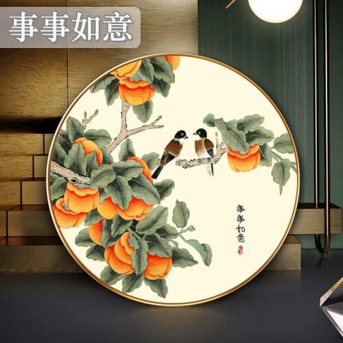 Cross Stitch Kits DIY Everything goes well Cotton Thread 11CT Printed Embroidery Needlework persimmon Home Decoration