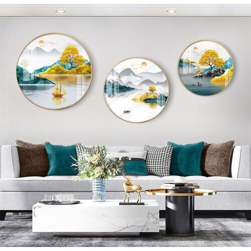 Traditional Chinese Style Landscape Mountain Wall Art Canvas Painting Poster And Print Picture for Office Living Room Home Decor