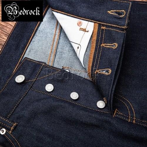 13oz plant dyed Unwashed raw denim jeans for men high-grade indigo primary color raising cattle slim straight-leg vintage jeans