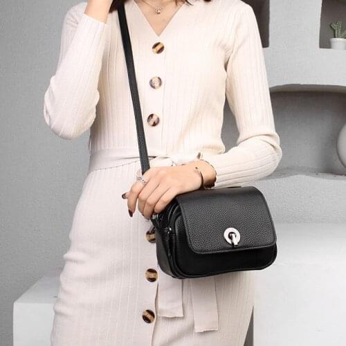 Solid Color Womens Messenger Bag Designer Brand Luxury Ladies Bag 2021 Mini Fashion Simple Feamle Shoulder Bag Soft PU Leather