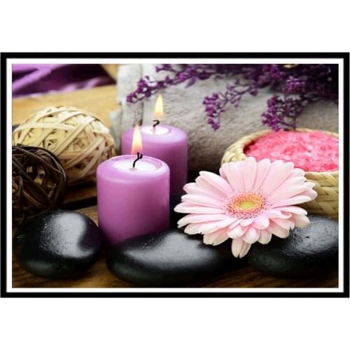 Full round diamond painting landscape flower candle paint 5D DIY landscape home decoration Mosaic Mosaic wall stickers pattern n