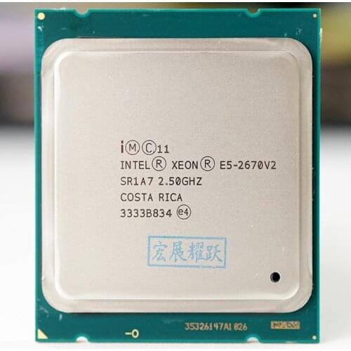 Intel Xeon Serv Processor E5-2670 V2 E5 2670 V2 CPU 2.5 LGA 2011 SR1A7 Ten Cores Desktop processor e5 2670V2 100% normal work
