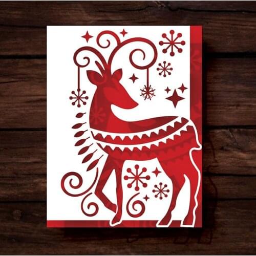 Christmas Deer Border Craft Dies Scrapbooking Metal Cutting Dies New 2021 for DIY Cards Making Decoration Crafts Dies Cut