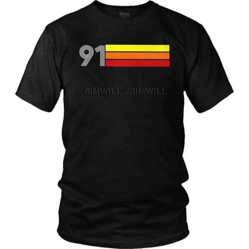 Retro 1991 T-shirt Mens Graphic T Shirt Short Sleeve Cotton 30 Years Old 30th Birthday Tshirt Unique Fashion Tee Tops