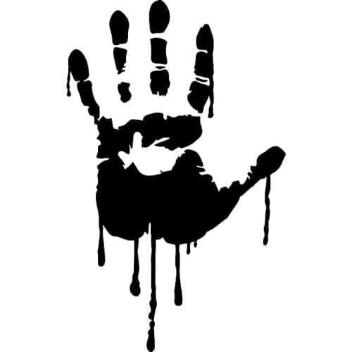 S51731# Various Sizes/Colors Car Stickers Vinyl Decal Bloody Imprint Left Motorcycle Decorative Accessories Creative