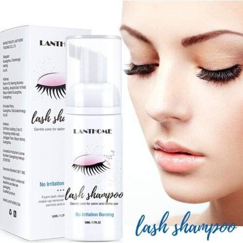 50ml Eyelashes Tools Professional Eyelashes Foam Cleaner Eyelash Extension Cleanser Shampoo Eyelashes Detergent Makeup Remover
