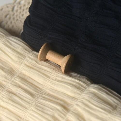 Light Beige Black Wrinkled Stretch Cotton Fabric Tops, Shirts, Dresses, Childrens Clothing, Handmade Clothing Diy Fabrics