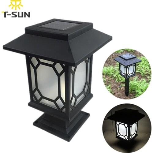 Solar Light Fence Light Ground Plug Light Dual Purpose Lantern Lawn Lamps Outdoor Garden Solar Spotlight Pathway Landscape Retro