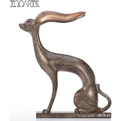 Tooarts Aluminum Animal Statue Mythological Animal Sculpture Contemporary Table Art Sculpture Home Decor Decoration Crafts