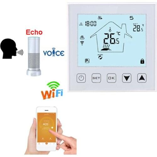 WiFi Smart Touch Thermostat Is Suitable For Water And Electric Heating Valv ,Electric Heating Film Heater Can Be Used WithGoogle
