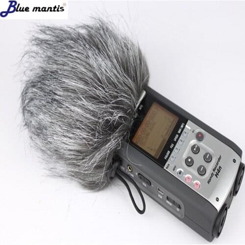 Dead Cat Outdoor Windscreen High Quanlity Furry Artificial Windshield For Zoom H4N PRO Blue Mantis