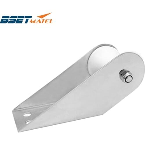 Mirror marine grade stainless steel 316 boat Bow Anchor Roller Bracket yacht Lift Roller With Rubber wheel for Fixed anchor