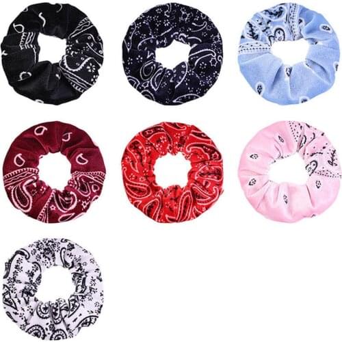 Women Winter Velvet Scrunchy Pack Bright Color Hair Set