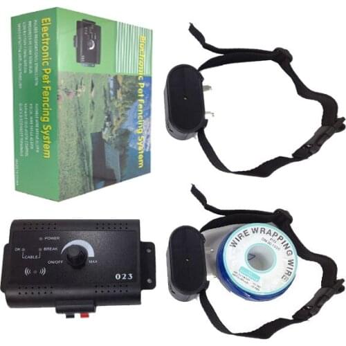 023 Portable Electronic Collar Electronic Fence Dog In-ground Pet Fencing System Dog Training for 2 dogs