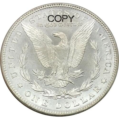 United States of America 1 One Dollar Morgan Dollar 1884 Cupronickel Silver Plated Copy Coins