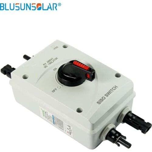2 Pcs/lot High Performance 2 Pole 1000V DC 16Amp/32Amp Solar Electrical DC Isolator Switch With 2 Pairs PV Connectors Solar
