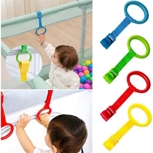 4pcs/lot Ring For Playpen Baby Crib Hooks General Use Hooks Baby Toys Bed Rings Hooks Universal Ring Help Baby Stand