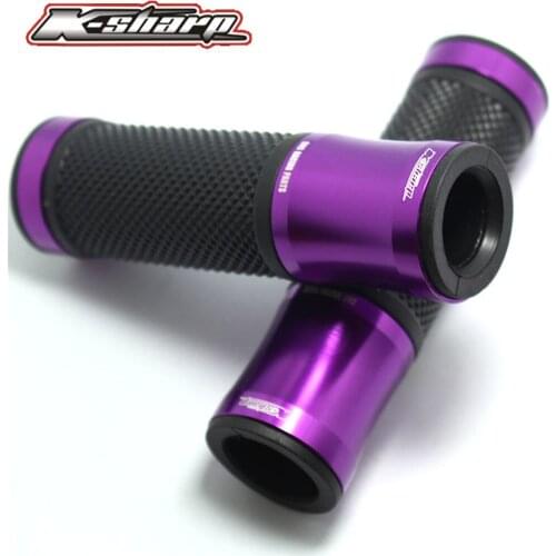 9 color CNC Motorcycle Aluminum Rubber Gel Hand Grips 7/8" Handle Bar Sports Bikes Suitable for all honda models cb650r cbr