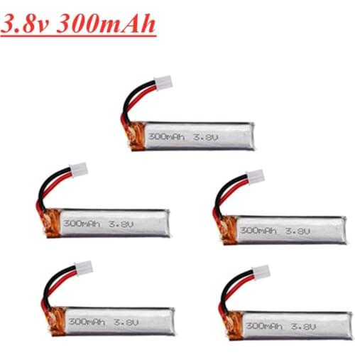 5PCS 1S 300mAh 3.8V 30C/60C 4.35V LiHV Lipo Battery PH2.0 Plug for UK65 Mobula7 Snapper 65S Drone