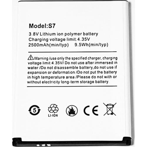 3.8V 2500mAh For Ulefone S7 Battery